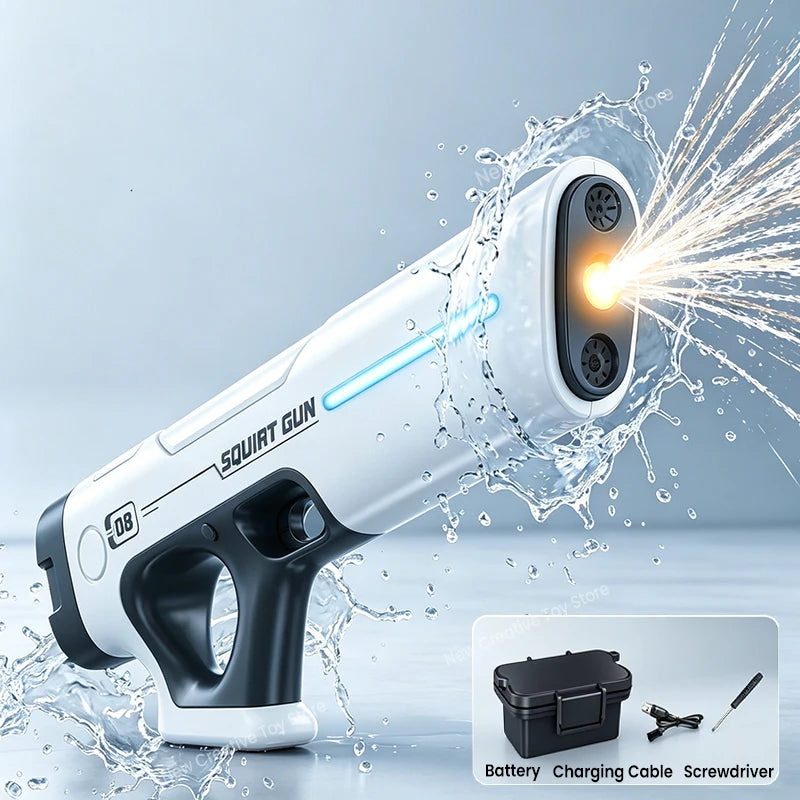 TurboSplash™ Automatic Electric Water Blaster – Dual-Mode Rapid-Fire Water Gun